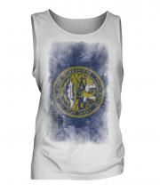 Nebraska State Faded Flag Mens Vest