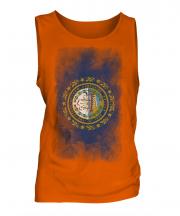 New Hampshire State Faded Flag Mens Vest