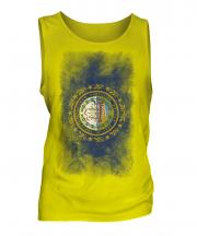 New Hampshire State Faded Flag Mens Vest