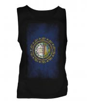 New Hampshire State Faded Flag Mens Vest