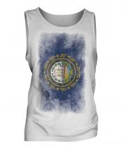 New Hampshire State Faded Flag Mens Vest