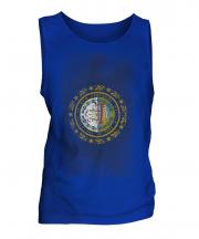 New Hampshire State Faded Flag Mens Vest
