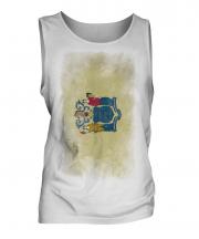New Jersey State Faded Flag Mens Vest