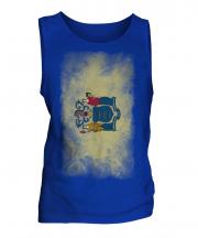 New Jersey State Faded Flag Mens Vest