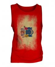 New Jersey State Faded Flag Mens Vest