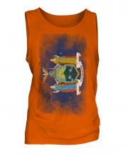 New York State Faded Flag Mens Vest