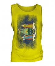 New York State Faded Flag Mens Vest