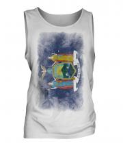 New York State Faded Flag Mens Vest