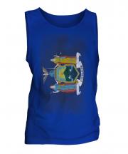 New York State Faded Flag Mens Vest