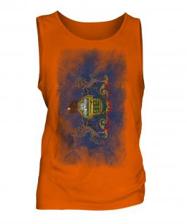 Pennsylvania State Faded Flag Mens Vest