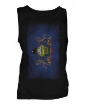 Pennsylvania State Faded Flag Mens Vest