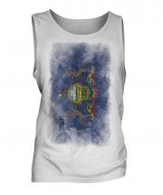 Pennsylvania State Faded Flag Mens Vest