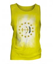 Rhode Island State Faded Flag Mens Vest