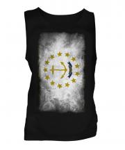 Rhode Island State Faded Flag Mens Vest