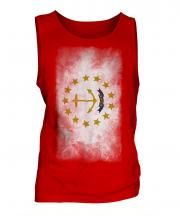 Rhode Island State Faded Flag Mens Vest
