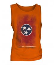 Tennessee State Faded Flag Mens Vest