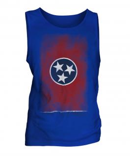 Tennessee State Faded Flag Mens Vest