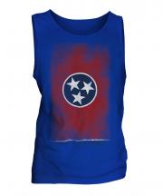 Tennessee State Faded Flag Mens Vest