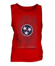 Tennessee State Faded Flag Mens Vest