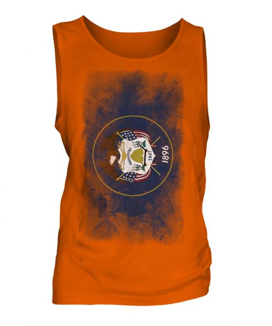 Utah State Faded Flag Mens Vest