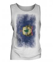 Vermont State Faded Flag Mens Vest
