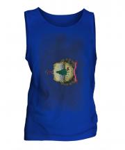 Vermont State Faded Flag Mens Vest