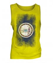 Virginia State Faded Flag Mens Vest
