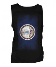 Virginia State Faded Flag Mens Vest