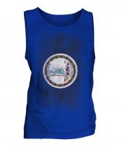 Virginia State Faded Flag Mens Vest