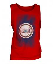 Virginia State Faded Flag Mens Vest