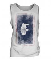 Wyoming State Faded Flag Mens Vest