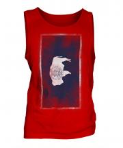 Wyoming State Faded Flag Mens Vest