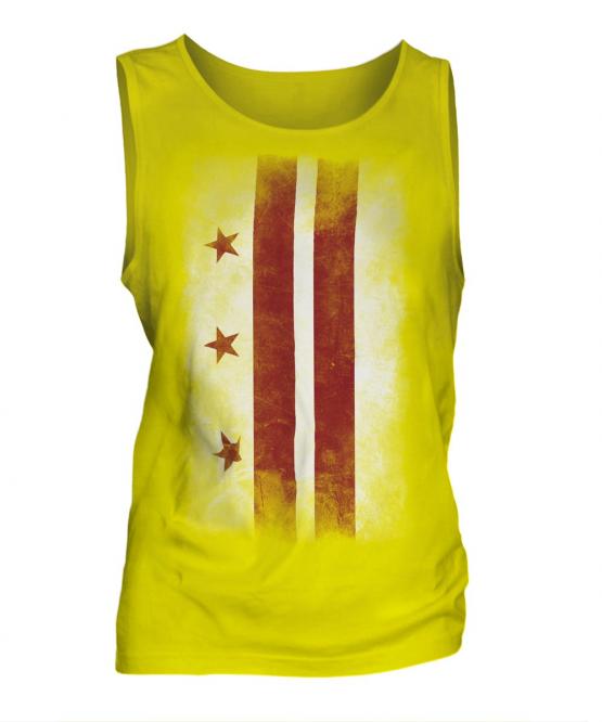 Washington Dc Faded Flag Mens Vest