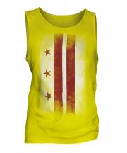 Washington Dc Faded Flag Mens Vest