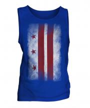 Washington Dc Faded Flag Mens Vest