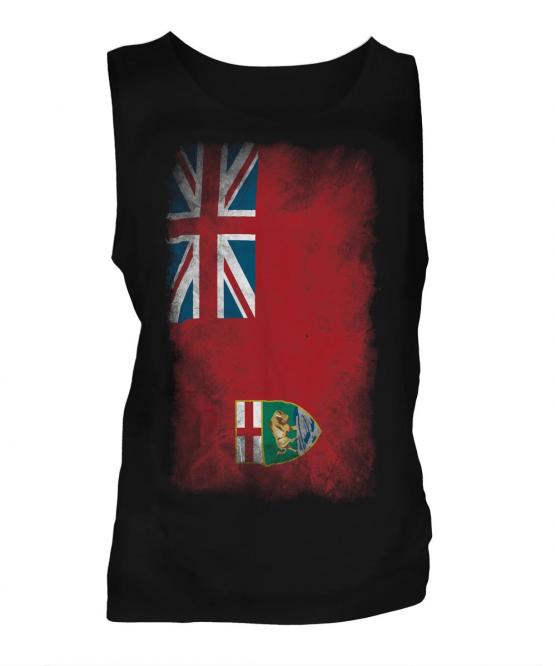 Manitoba Faded Flag Mens Vest
