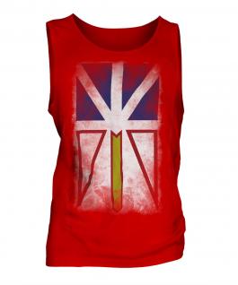 Newfoundland And Labrador Faded Flag Mens Vest