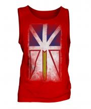 Newfoundland And Labrador Faded Flag Mens Vest