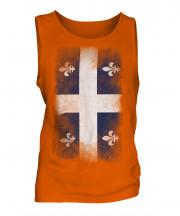 Quebec Faded Flag Mens Vest