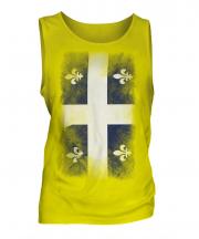 Quebec Faded Flag Mens Vest