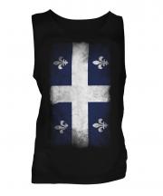 Quebec Faded Flag Mens Vest