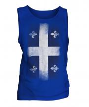 Quebec Faded Flag Mens Vest