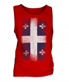 Quebec Faded Flag Mens Vest