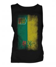 Saskatchewan Faded Flag Mens Vest