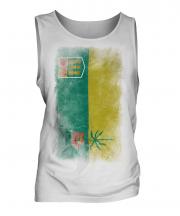Saskatchewan Faded Flag Mens Vest