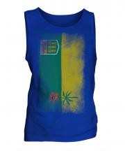 Saskatchewan Faded Flag Mens Vest