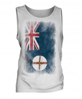 New South Wales Faded Flag Mens Vest