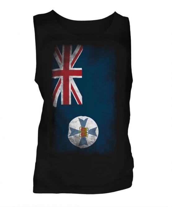 Queensland Faded Flag Mens Vest