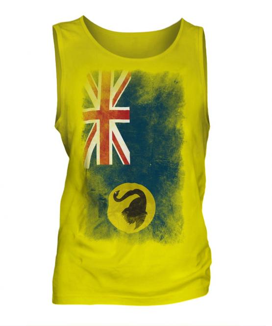 Western Australia Faded Flag Mens Vest