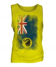 Western Australia Faded Flag Mens Vest